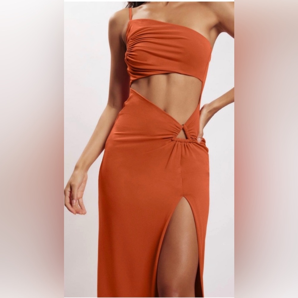 Meshki Sami Cut Out Midi Dress with Hardware